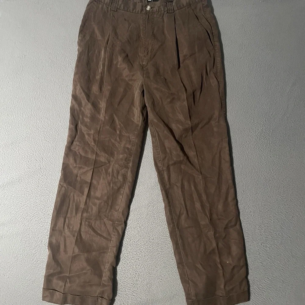 Adidas Pants Mens 32 Brown Golf Chino Performance Casual Tencel‎